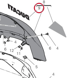 Decalcomanie gauche — réf. 4381F221A | Ducati Store