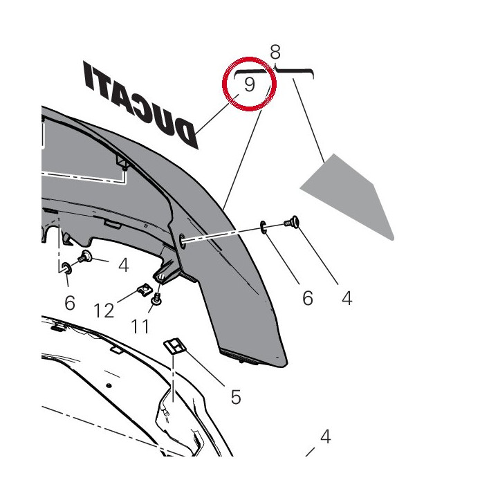 Decalcomanie gauche — réf. 4381F221A | Ducati Store
