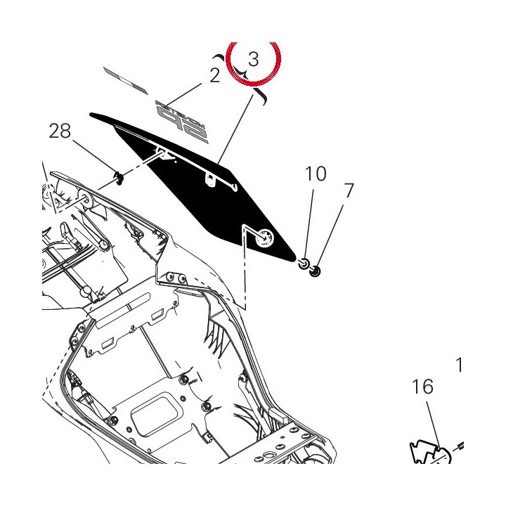 Panneau lateral gauche — réf. 48216981AD | Ducati Store