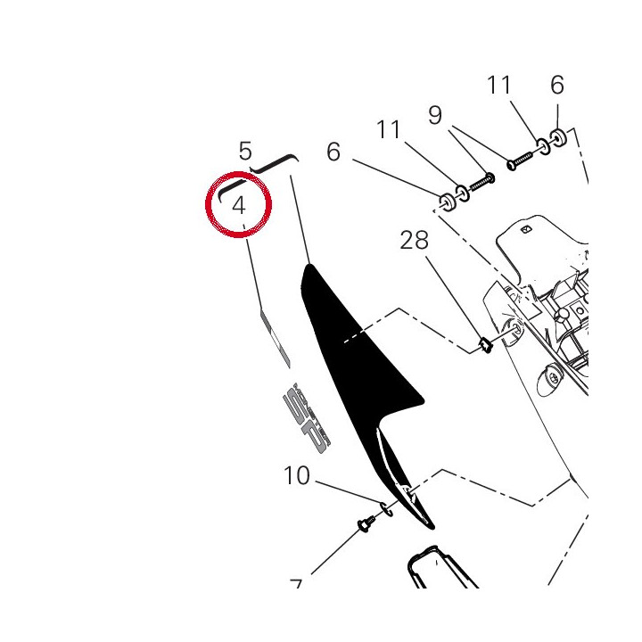 Decalcomanie droite Monster — réf. 4381F271A | Ducati Store