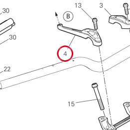 Cavalier guidon, supérieur — réf. 96211861AA | Ducati Store