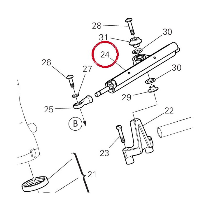 Amortisseur de direction — réf. 36420152A | Ducati Store