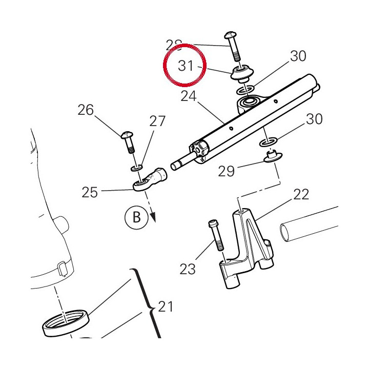 Entretoise 7131B641AA — réf. 7131B641AA | Ducati Store