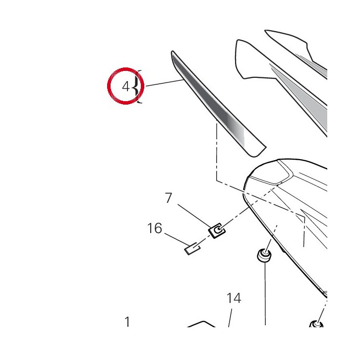 Assieme cover monoposto — réf. 24727071AG | Ducati Store