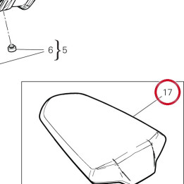 Selle passager 595P6811BE — réf. 595P6811BE | Ducati Store