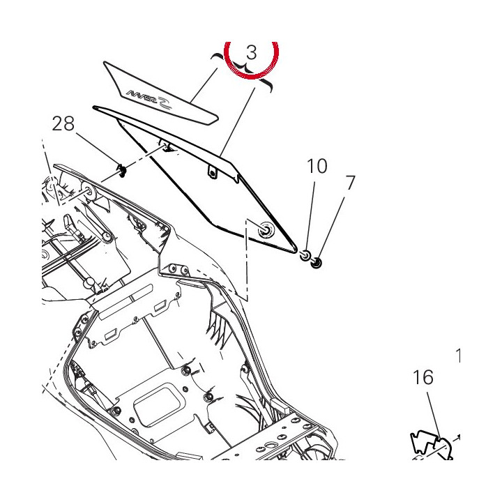 Panneau lateral gauche — réf. 48216981AG | Ducati Store