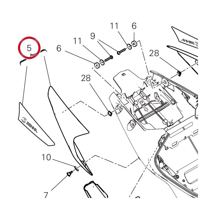 Panneau lateral droit — réf. 48216991AG | Ducati Store