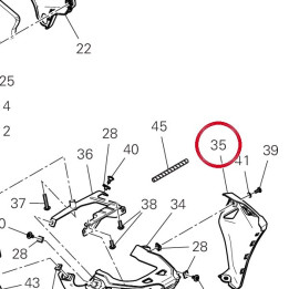 Carene inférieure gauche — réf. 4801C371AD | Ducati Store