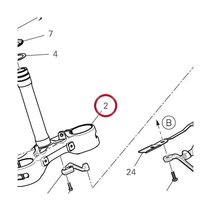 Base di sterzo 34221481AA — réf. 34221481AA | Ducati Store