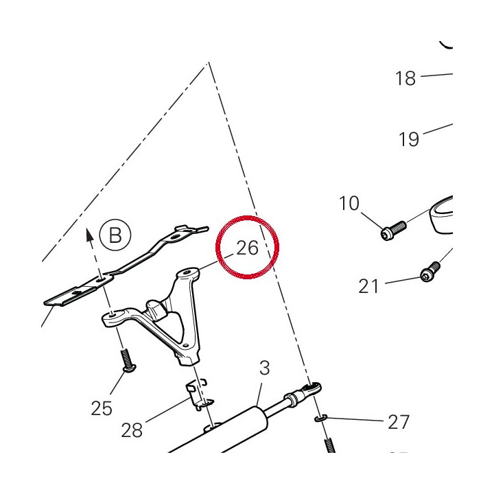 Steering damper holder — réf. 8291T171AA | Ducati Store