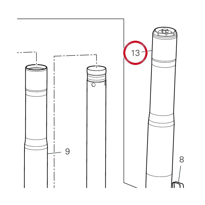Fourche complète gauche — réf. 34521582A | Ducati Store