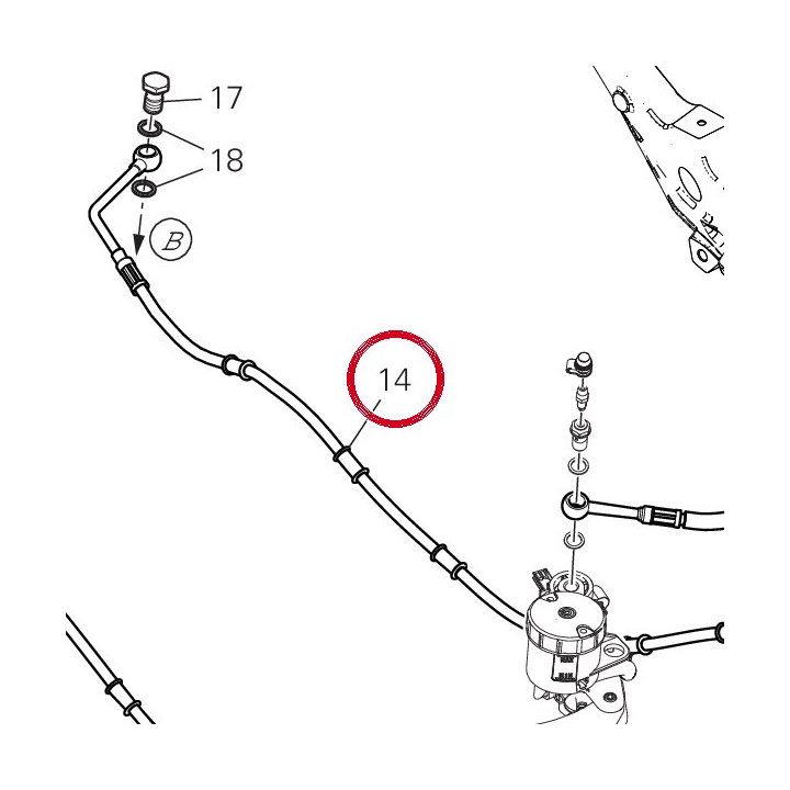 Durite maître cylindre av — réf. 61812271C | Ducati Store