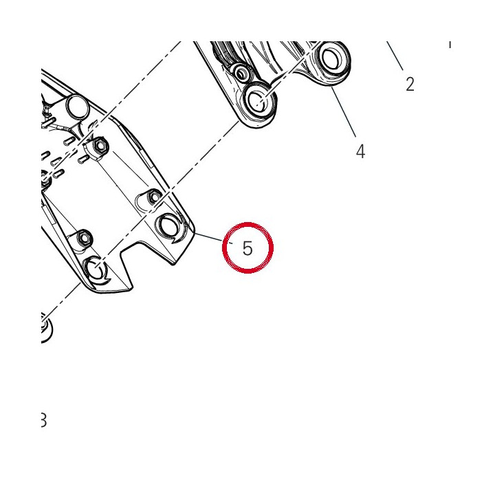 Porte-Plaque inférieur — réf. 56116551A | Ducati Store