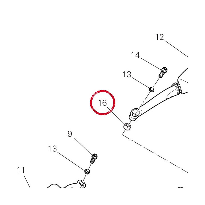 Entretoise 8,2X17,5 H15 — réf. 7131D601AA | Ducati Store
