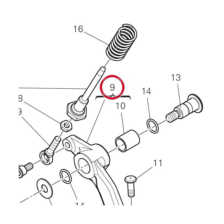Ensemble levier frein — réf. 45721431AA | Ducati Store