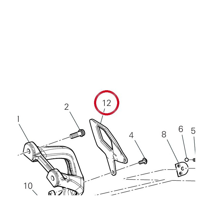 Pare-Talon gauche — réf. 24718402AB | Ducati Store