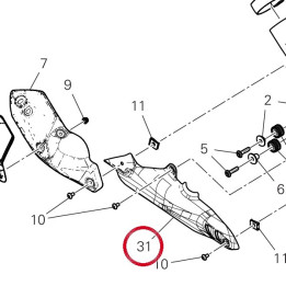 Bouclier thermique avant — réf. 4601T061AA | Ducati Store