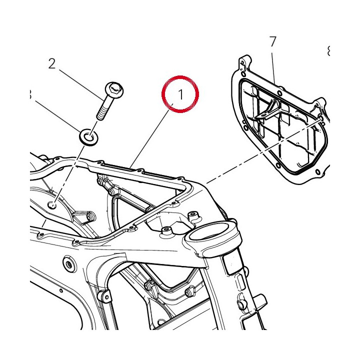 Cadre 47112561BA — réf. 47112561BA | Ducati Store