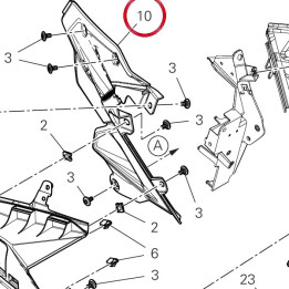 Cover posteriore serbatoio — réf. 4801J541A | Ducati Store
