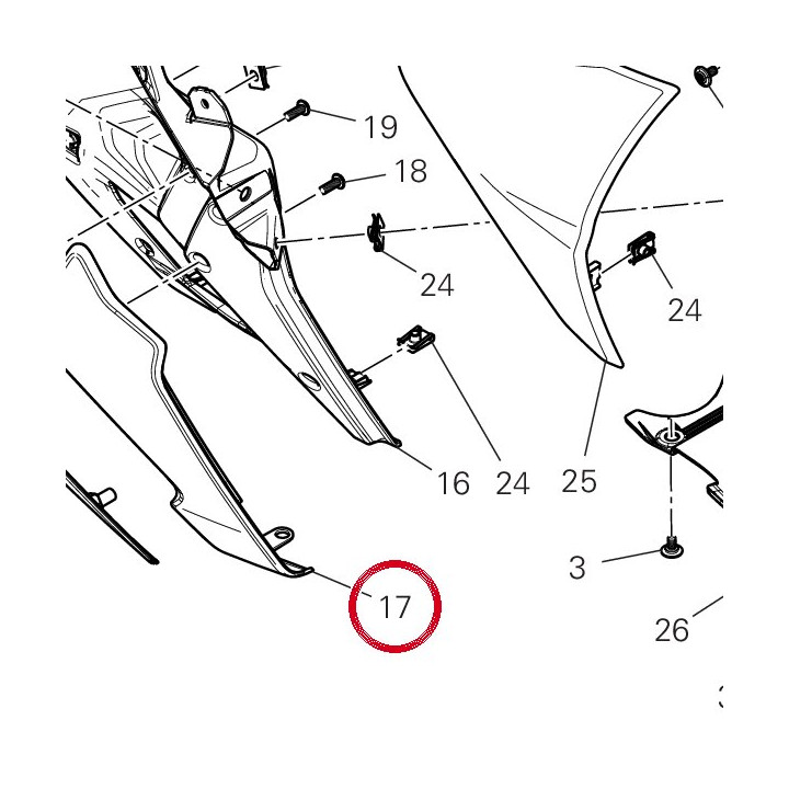 Embout droit 4801J331A — réf. 4801J331A | Ducati Store