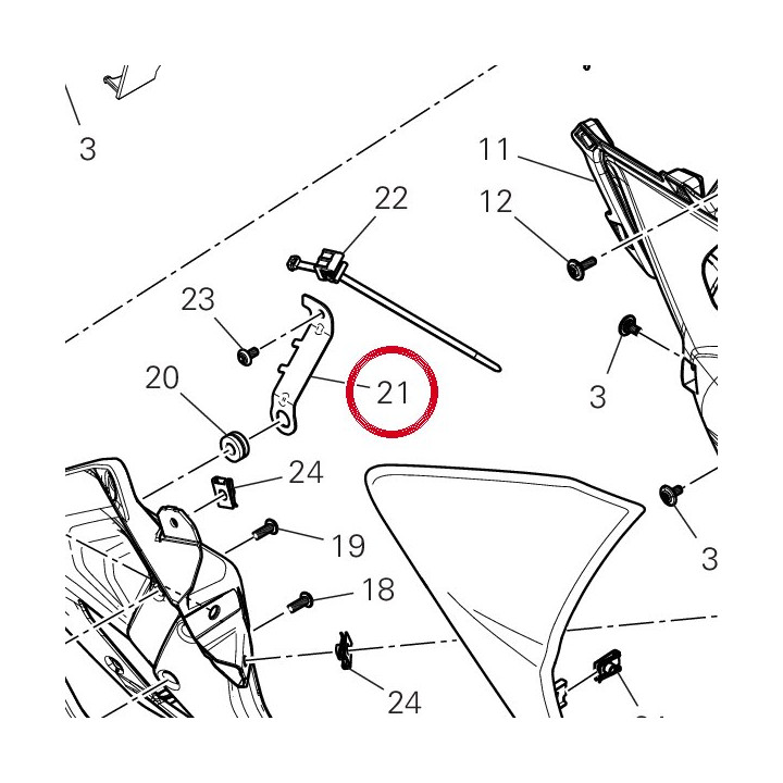 Equerre 8301R231AA — réf. 8301R231AA | Ducati Store