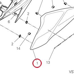Cover superiore serbatoio — réf. 4801J452AA | Ducati Store