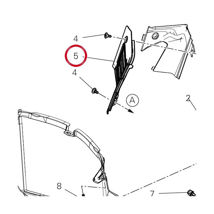 Panneau gauche 4801J392A — réf. 4801J392A | Ducati Store