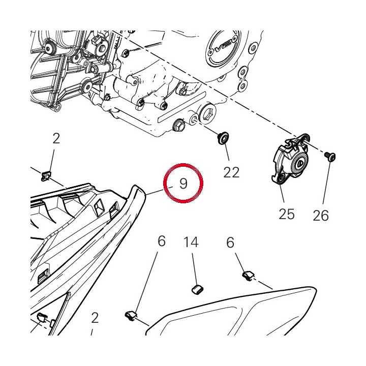 Couverture inférieure — réf. 4801J381A | Ducati Store