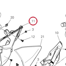 Support gauche 4801J361A — réf. 4801J361A | Ducati Store