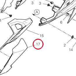 Embout gauche 4801J561A — réf. 4801J561A | Ducati Store