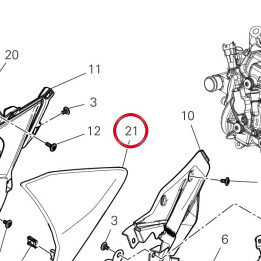 Panneau lateral gauche — réf. 480PJ431AA | Ducati Store