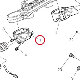Support clignotant droite — réf. 7131F932A | Ducati Store
