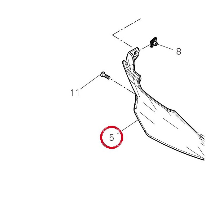 Couvercle droit 4801I341A — réf. 4801I341A | Ducati Store