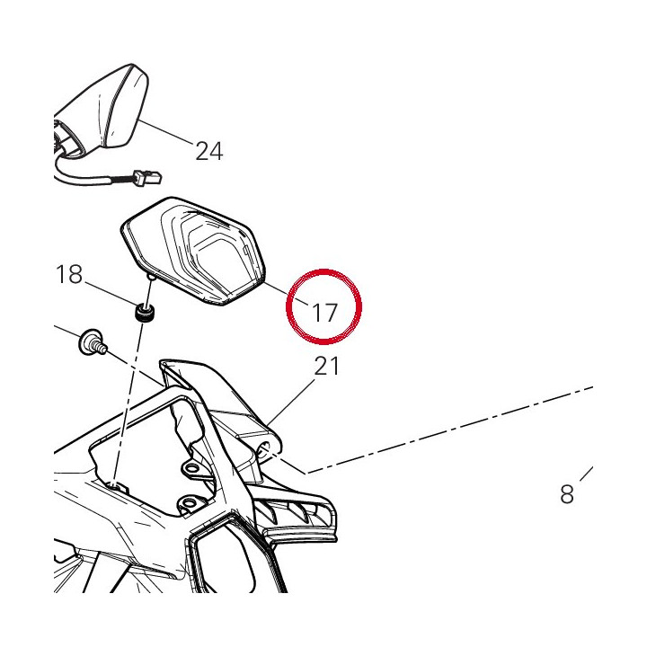 Headlight front cover — réf. 4801J571A | Ducati Store