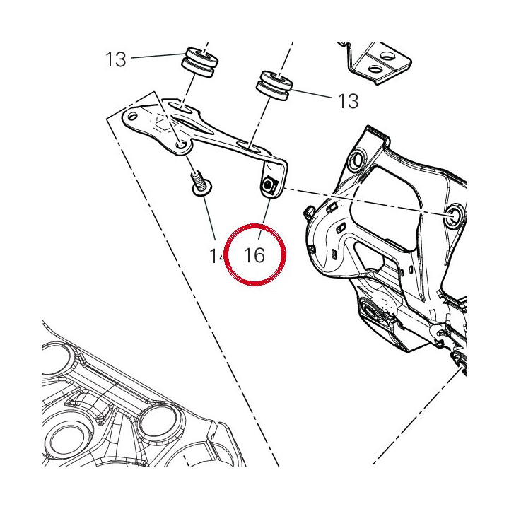 Equerre tableau de bord — réf. 8301Q061AA | Ducati Store