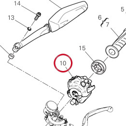 Commutateur gauche 65110591F — réf. 65110591G | Ducati Store