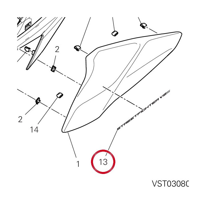 Autocollant Streetfighter — réf. 4381Q671A | Ducati Store