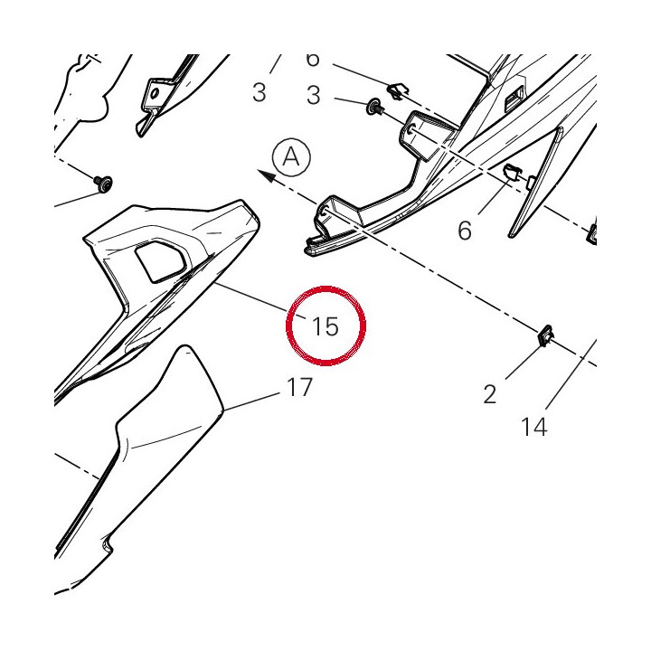 Cache embout gauche — réf. 4801J411AB | Ducati Store
