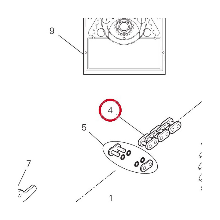 Chaîne 107+1 67640942A — réf. 67641941A | Ducati Store