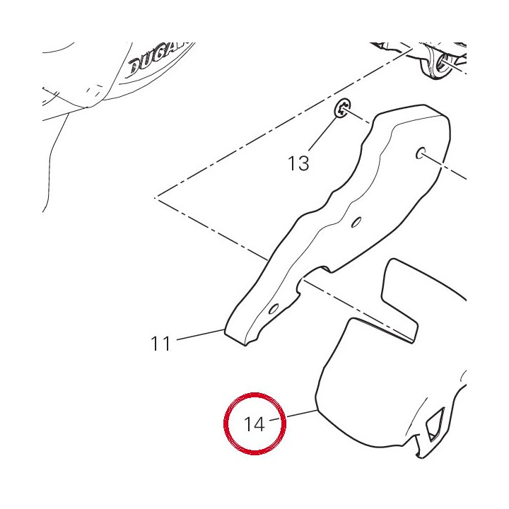 Couvercle pignon chaîne — réf. 4601M282A | Ducati Store