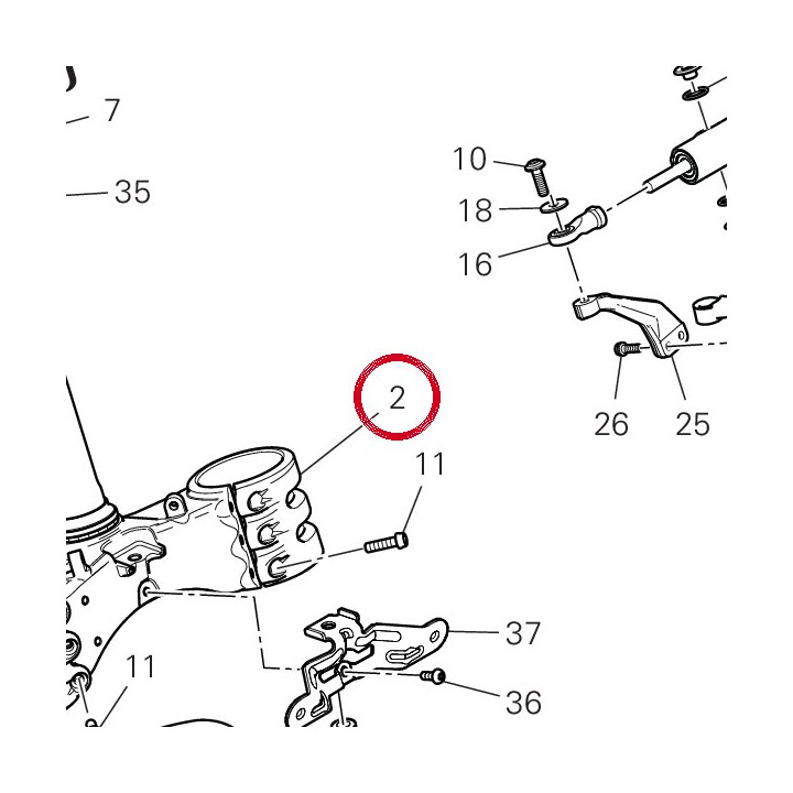 Base di sterzo 34221232AA — réf. 34221232AA | Ducati Store