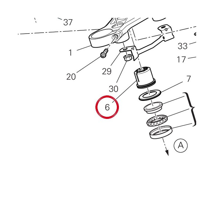 Écrou supérieur tête — réf. 70310931AA | Ducati Store