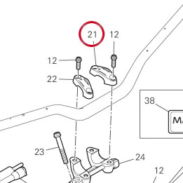 Cavalier guidon, supérieur — réf. 36012781AA | Ducati Store