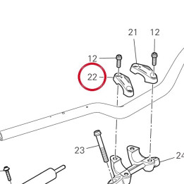 Cavalier guidon, supérieur — réf. 36012791AA | Ducati Store