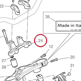 Cavalier guidon, inférieur — réf. 36015891AA | Ducati Store