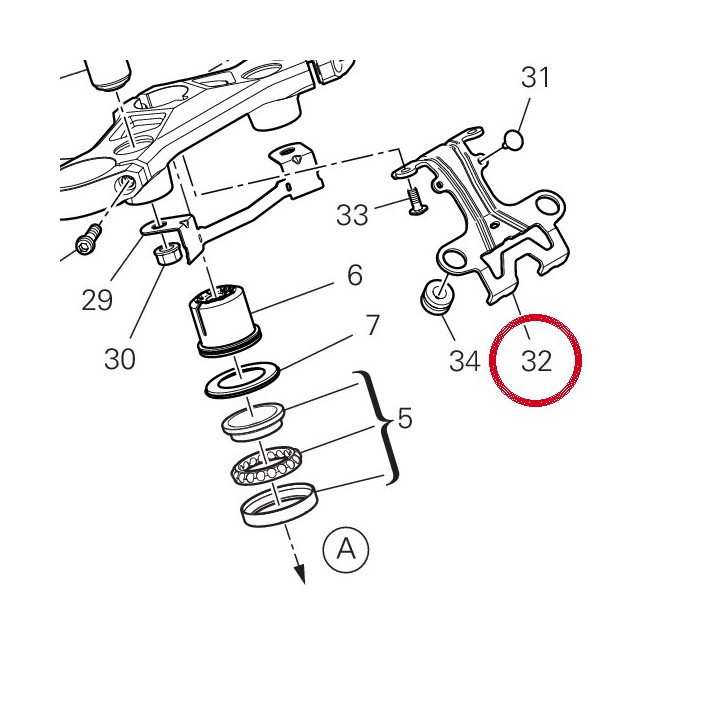 Bride supérieur 8301H601AA — réf. 8301H601AA | Ducati Store