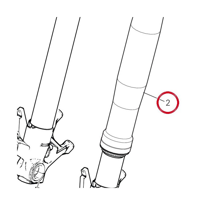 Fourche complète gauche — réf. 34521312A | Ducati Store