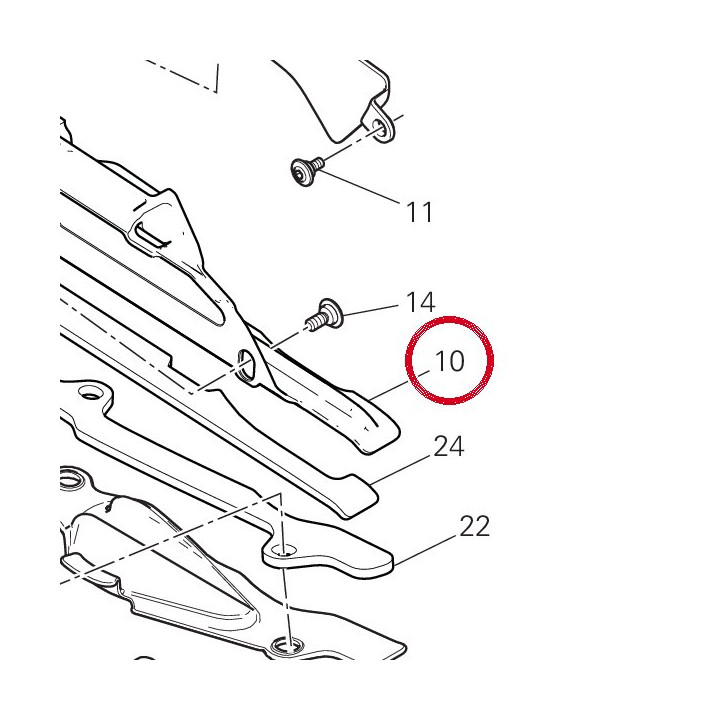 Patin chaîne supérieure — réf. 44712693A | Ducati Store