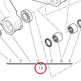Bras oscillant arrière — réf. 37020551AA | Ducati Store