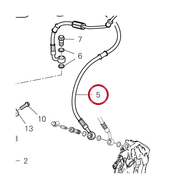 Durit boitier - étriers — réf. 61811772A | Ducati Store